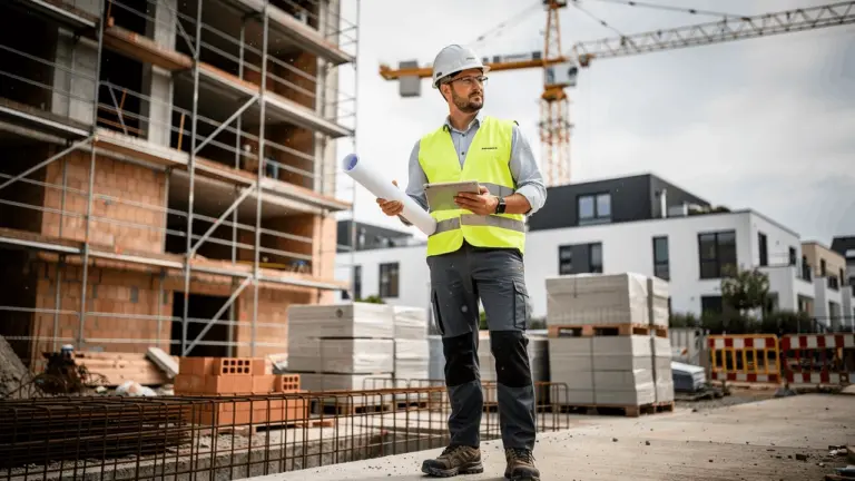 Bausachverständiger auf einer Baustelle in Recklinghausen